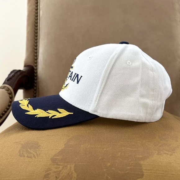 Embroidered Captain Anchor Nautical Yacht Sailor Sailing Navy Adjustable Hat New - Picture 6 of 10